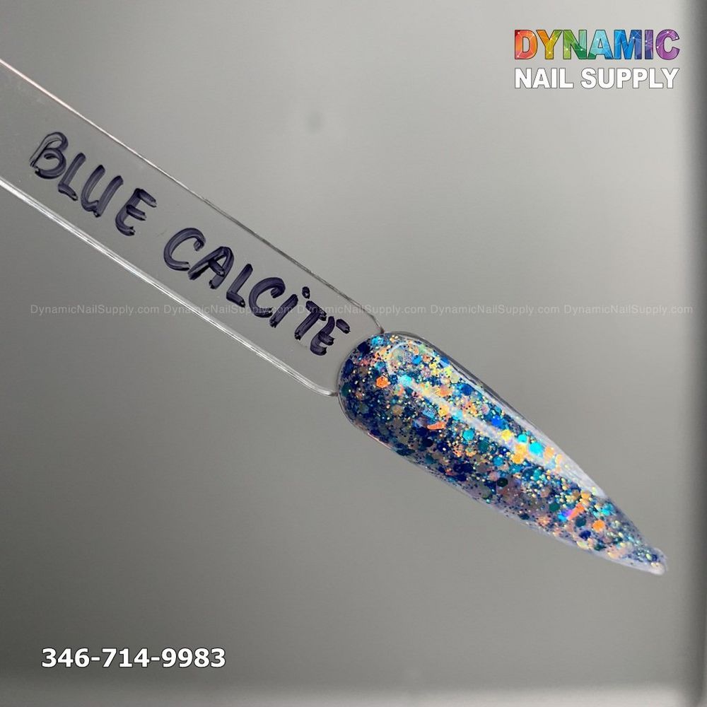 Blue Calcite acrylic glitter powder jar - 2